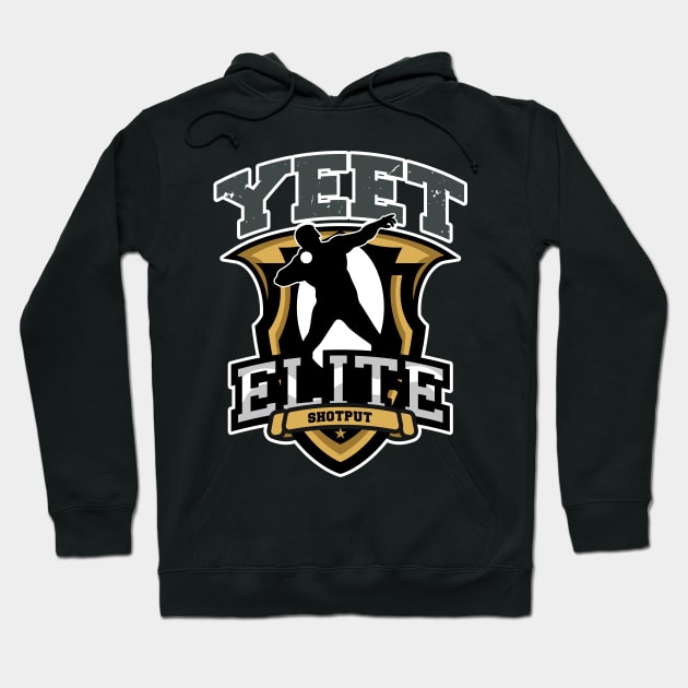 Yeet Elite Shotput Badge Track N Field Athlete Hoodie by atomguy